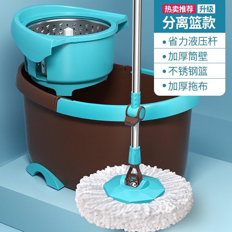 德国进口工艺免手洗拖把家用旋转y2024新款懒人一拖净墩布+地拖桶