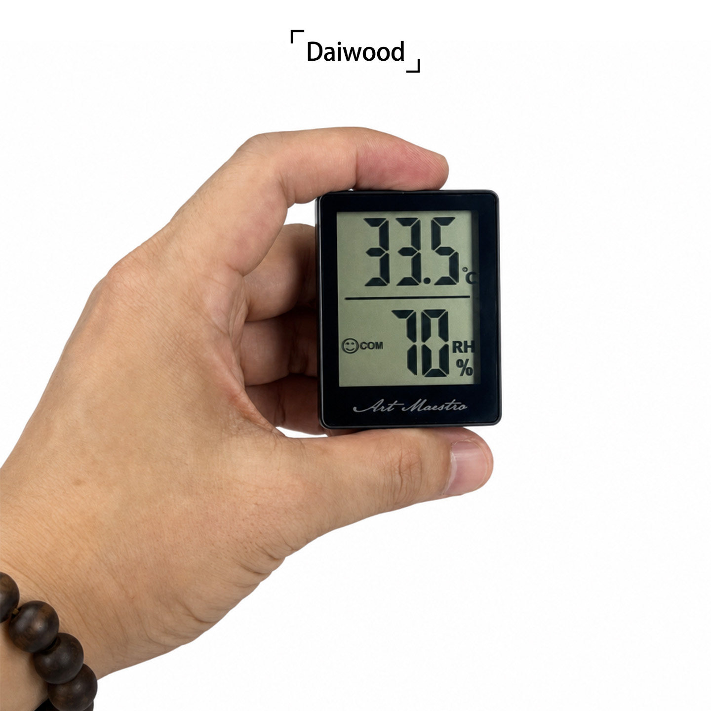 Daiwood雪茄保湿盒迷你电子温湿度计高精度数字显示便携式家用