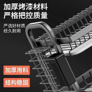 厨房置物架碗架沥水架多功能盘碗架碗碟收纳架家用碗筷台面不锈钢