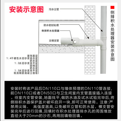 预埋件沉箱二次排水暗地漏同层排水集水器积水处理器暗排器