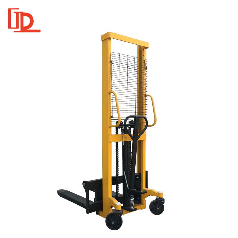 手拉推液压堆高车小型托盘堆垛机1吨1.5吨2吨手动液压升高叉车