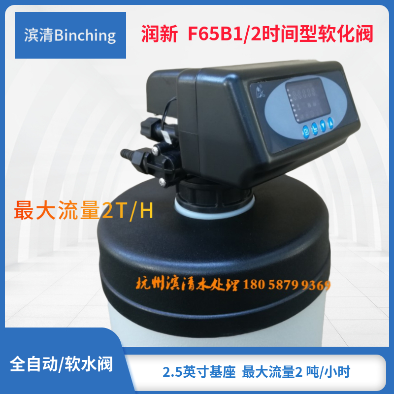 润新 F65B水处控制阀 时间型软化多路阀 1-2吨 家用软水阀 6分口