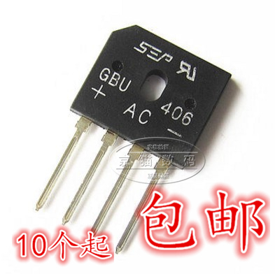 GBU406 4A 600V 整流桥 扁桥 全新原装