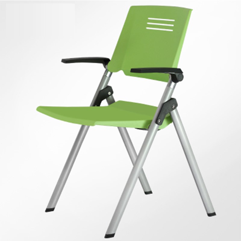 学校培训椅会议高l档椅子可叠放海绵软靠垫休闲洽谈椅职员办公椅