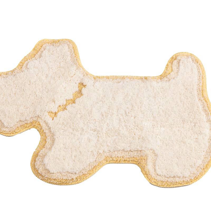 新款小狗卧室床边毯异q形防滑耐磨仿羊绒客厅玄关可机洗可擦地毯