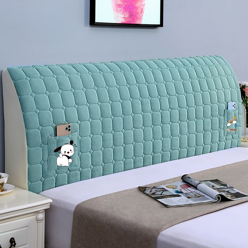 床头罩套2023新款高档全包床头罩床头套软包木床通用X床靠背罩套