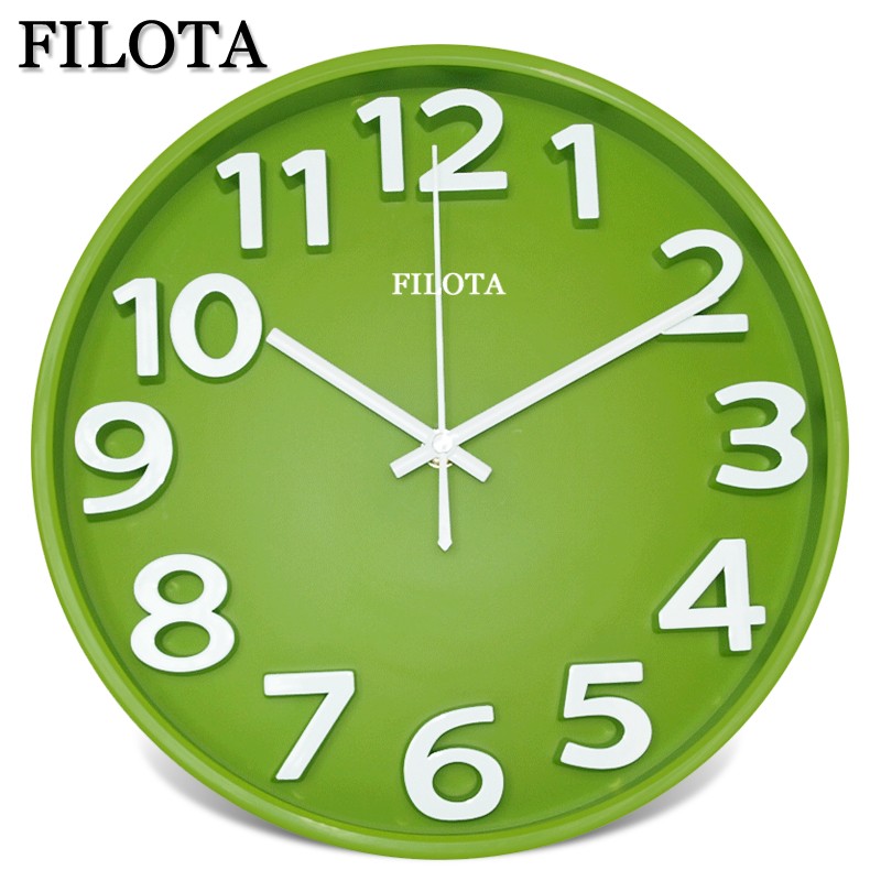 斐珞特时尚创意静音挂钟r现代简约时钟个性数字钟表艺术客厅石英