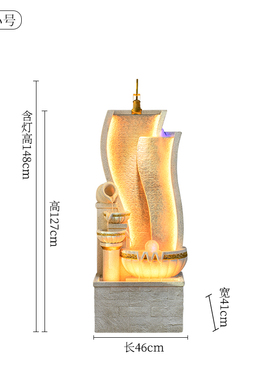 欧式流水喷泉客厅加湿器玄关落地A摆件招财室内轻奢循环水景观装