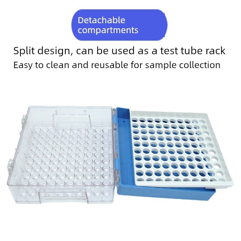 真空血管c标本箱100孔冷藏箱密封储存箱储存样管试管架展示箱运输