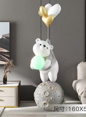 大型网红熊客厅落地装饰摆件轻奢大气家居饰O品灯电视柜旁乔迁礼