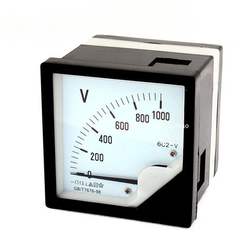 直流电压表 6C2-750V 600v 1000V 1200V 1500V 2000V 80*80mm