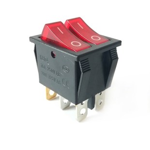 DIY汽車家電二位開關兩檔電器儀器表220V改裝 紅色帶燈新品