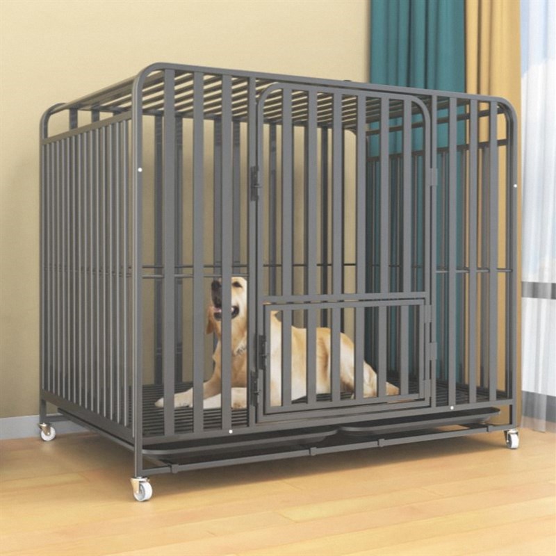 狗笼子中型犬家用室内笼子家用大型犬带厕所加粗加固宠物笼具。