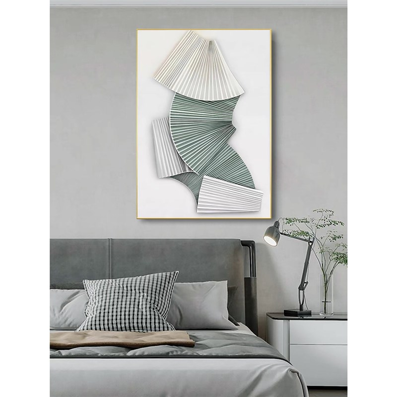 砂岩浮雕立体小众艺术装饰画客厅玄关抽象挂画别墅样板间几何壁饰图片
