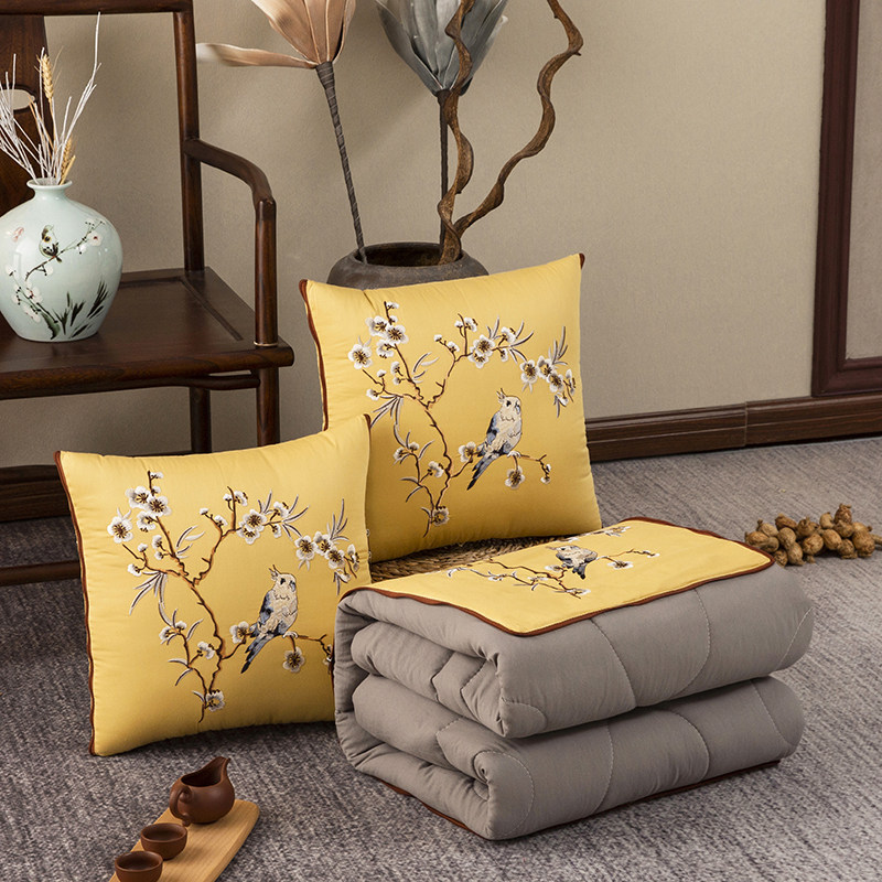 中式抱枕被子两用办公室午睡靠枕B盖被夏凉空调被汽车用靠垫折叠