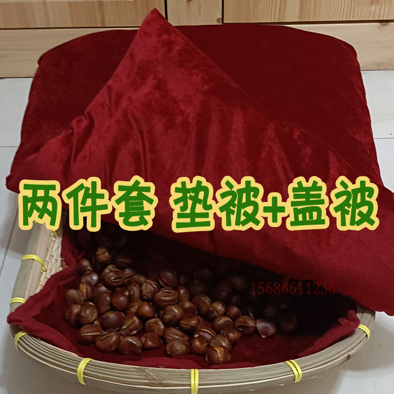 板栗保温被栗子保温被糖s炒栗子盖被松鼠绒保暖被棉被被子加厚被