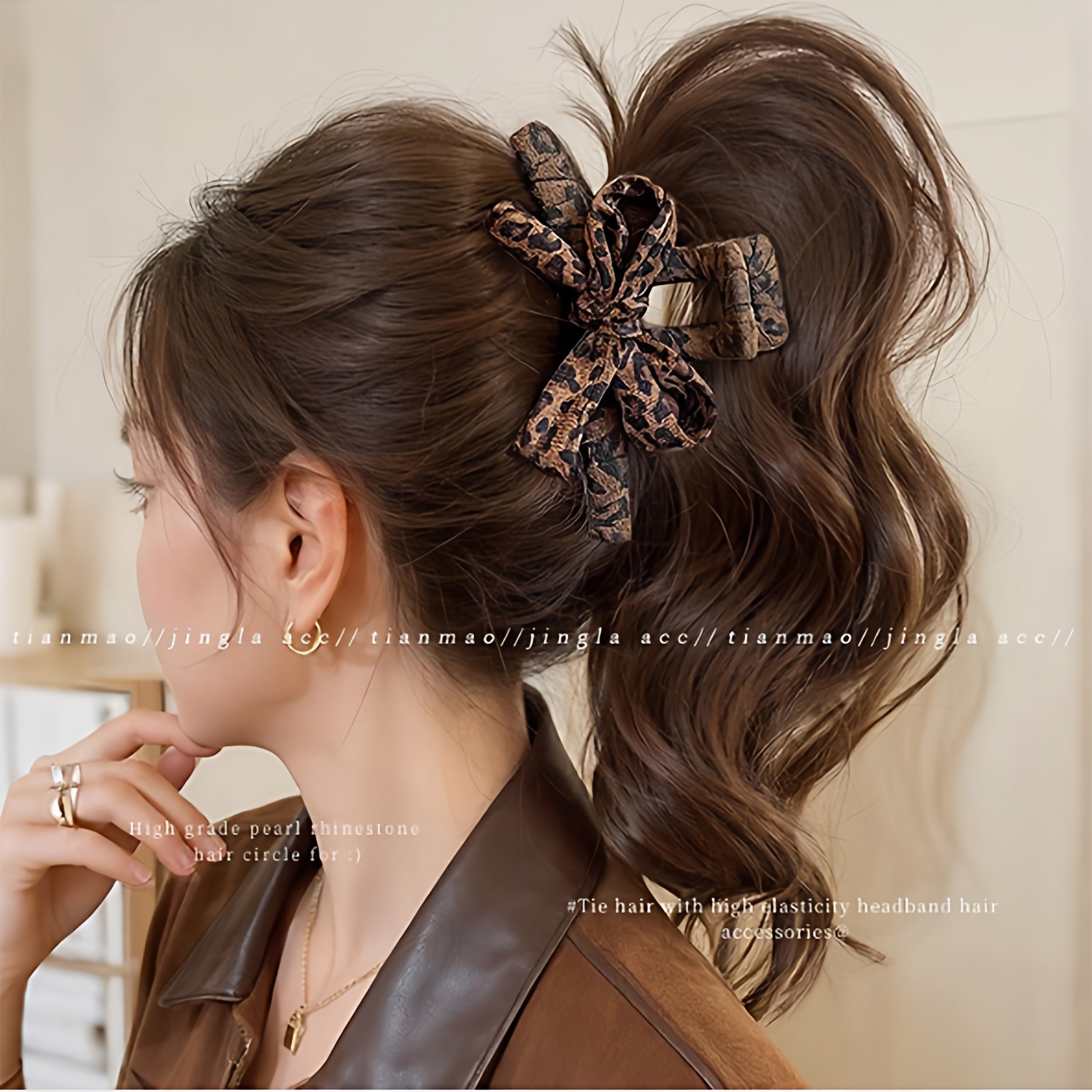 美拉德蝴蝶结抓夹女高级感大号