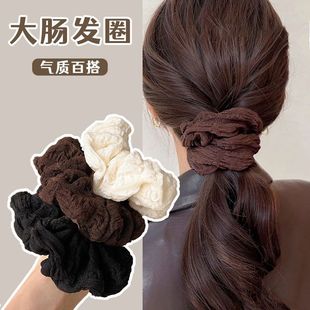 YINGC-SHIP法式复古奶油泡芙大肠圈精致新款小众时尚后脑勺发绳