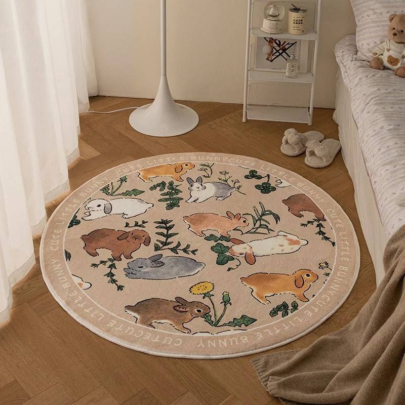 TipToe兔宝 客厅2025新款圆形地毯卧室小地垫椅子沙发茶几脚垫
