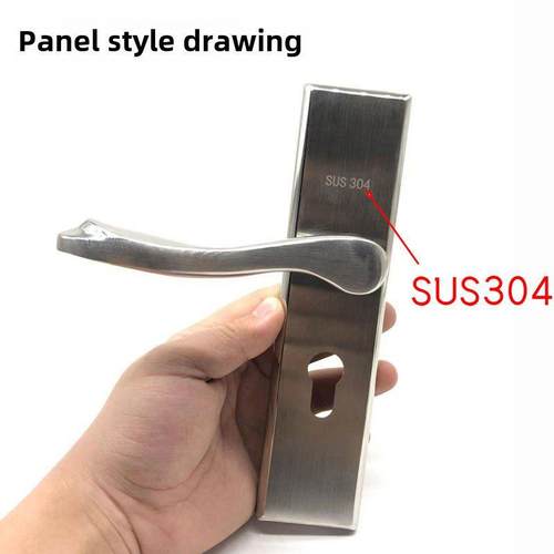 孔间距130mm门锁304不锈钢手柄锁现代简单木门锁5050双舌锁体