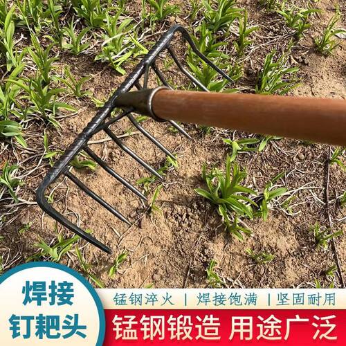 德国进口钢筋焊接耙子农用铁耙除草钉耙松土翻地耙草平地多功能园