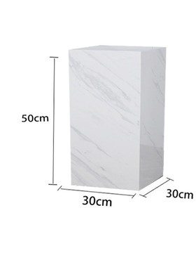 大理石方形底座展示台o白色轻奢工艺礼品摆饰陈列架客厅地台落地