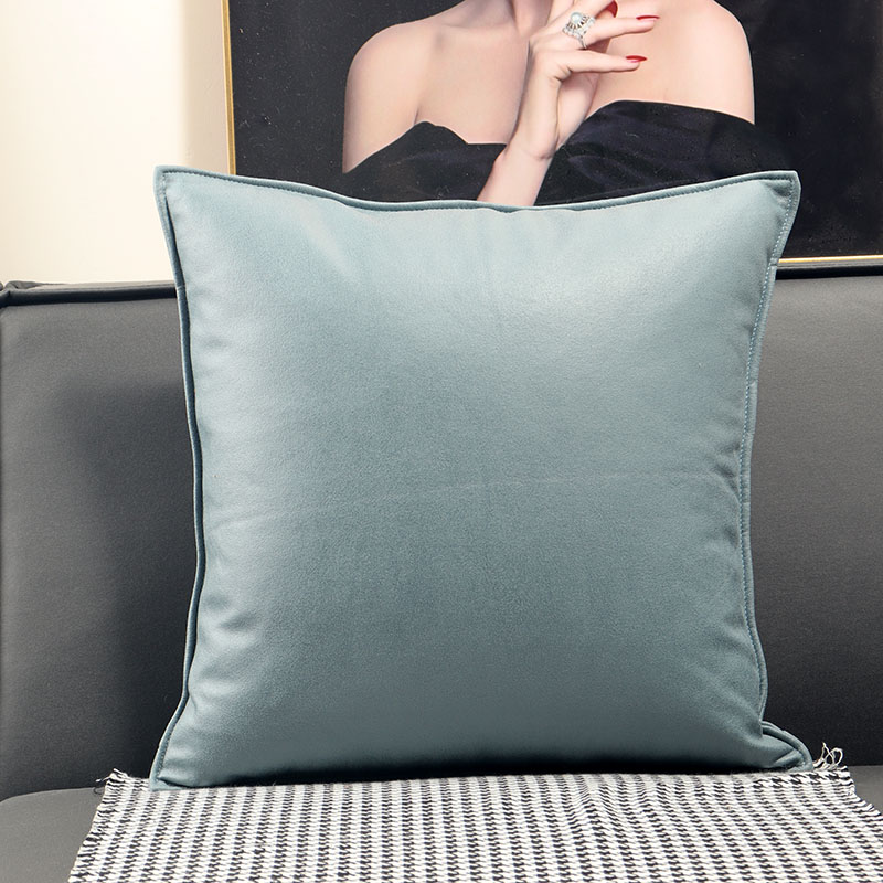 皮沙发靠枕抱枕套夏季正方形科技布轻奢车用靠T垫车里靠背垫客厅