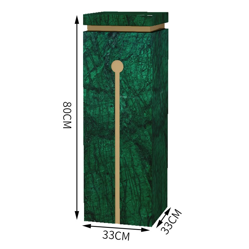 轻奢大理石e落地式花架电视柜旁摆件展台立柱石材墩子玄关盆景底