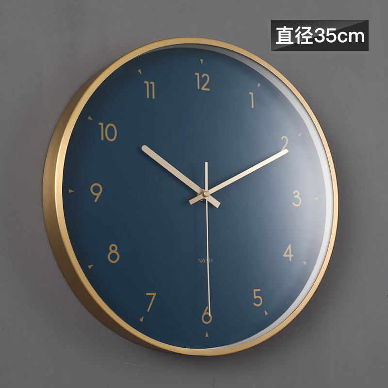 2021新款北欧轻奢客厅挂钟家用挂墙时钟现代简Q约钟表时尚静音挂