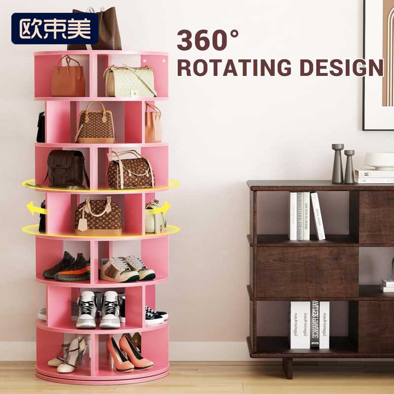 360°鞋架落地式旋转鞋架家用门口大型商场鞋子厂家 旋转展示