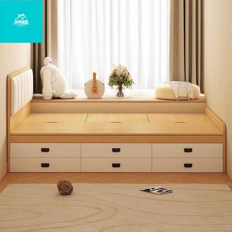 实木榻榻米床高箱储物双人床现代简约收纳单人床小户型床箱体,家庭/个人清洁工具,地垫,淘宝优惠券,粉丝福利购,淘宝优惠卷