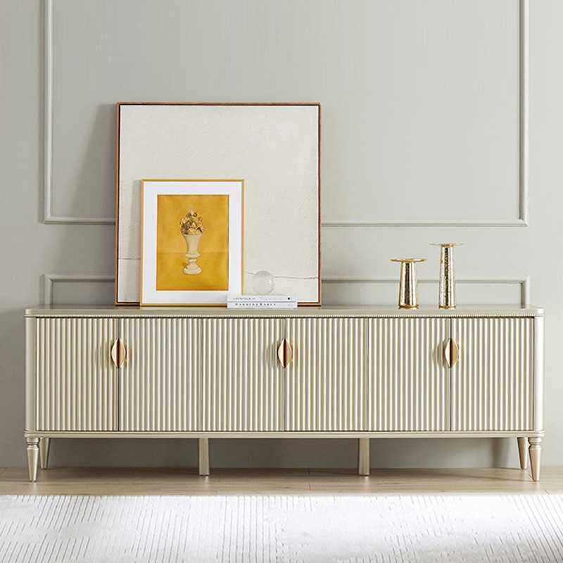 美式轻奢电视柜北欧客厅地柜小户型卧室储物柜简欧实木视听柜墙柜