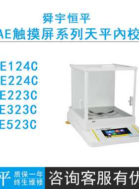 上海舜宇恒平AE124C/224C/523C触摸式彩屏电子天平0.1mg/1mg内校