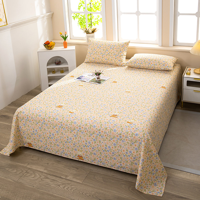 老粗布床单原棉老粗布床笠三件套加厚新款凉席被单宿舍单人