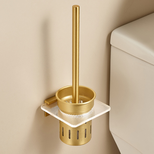 轻奢亚克力拉丝金马桶刷壁挂家用无死角免打孔卫生间厕所坐便刷子