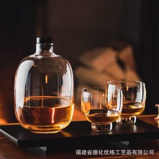 红点获奖作Nude 创意酒壶酒樽水具 水晶玻璃清酒杯酒具套装 日式