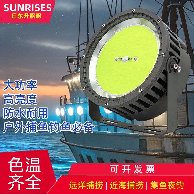 1000W大功率LED集鱼灯捕鱼诱鱼聚鱼引鱼探照灯户外防水海钓诱捕灯