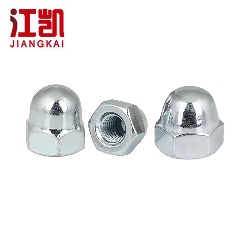 8.8级镀锌盖形螺母盖帽一体球头螺母碳钢高强度盖母细牙球形螺帽