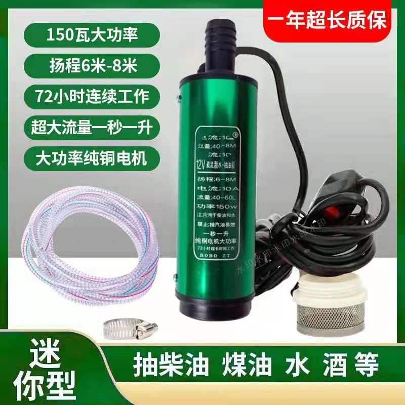 小型水泵家用柴油泵电动抽油泵加12v24V220伏农用浇菜神器浇水机