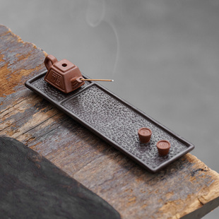 线香炉老翁垂钓香插陶瓷插香器香具家用供奉烧香炉室内薰香炉