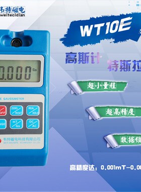 韦特WT10E高斯计特斯拉计弱磁磁场测量剩磁磁场测试仪磁强计磁材