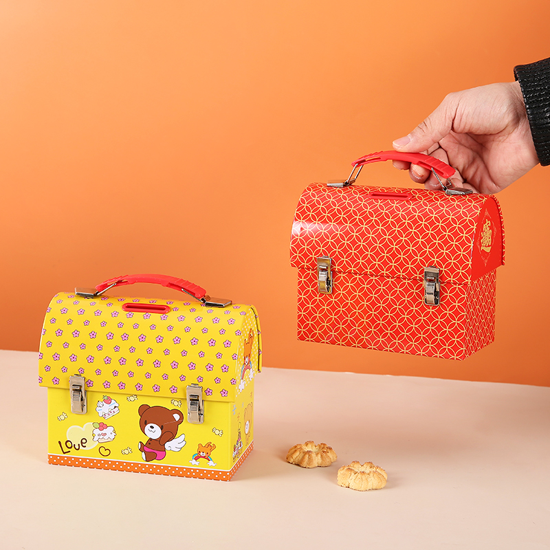 2023卡通小房子多功能铁艺儿童存钱储蓄罐节日礼物新款趣味收纳盒