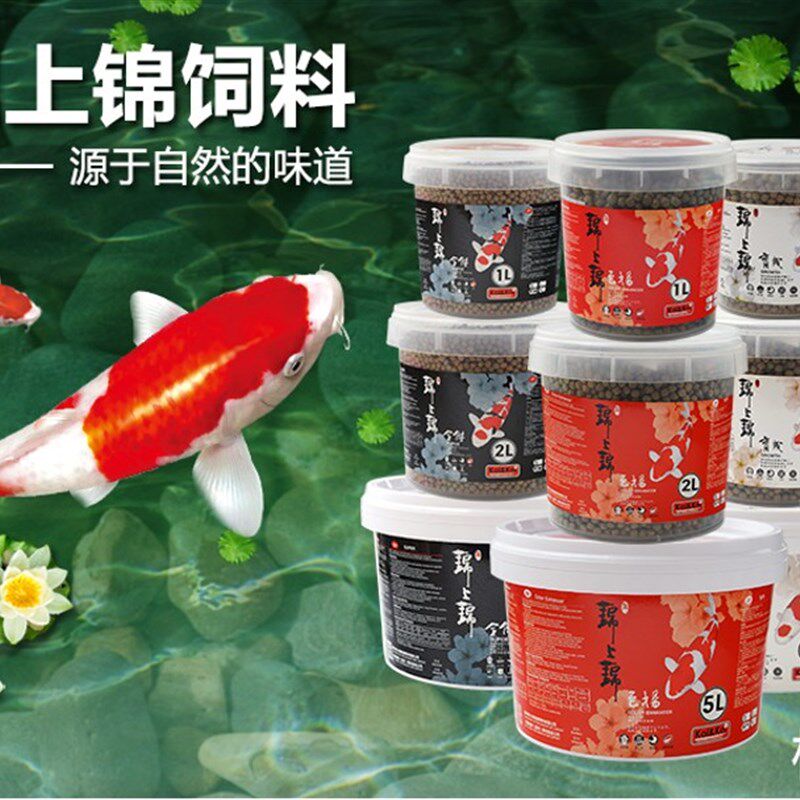 包邮锦上锦 锦鲤饲料1公斤/10公斤 育成色扬胚芽增体全能鱼食鱼食