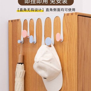 衣柜外侧侧面置物架挂衣钩柜子衣橱柜边挂架免打孔门后挂钩挂衣架