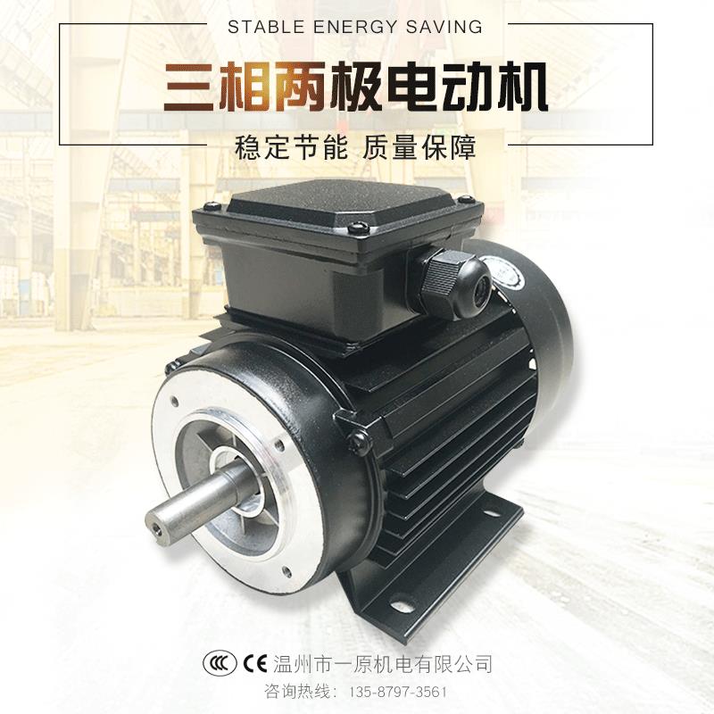 不锈钢水泵用三相两极异步电动机交流250w三相铝壳电机铜芯电机