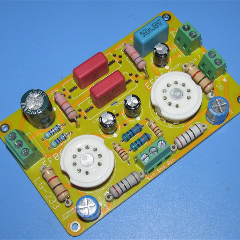 EF86/6J8双声道前级放大板 6J8电子管胆味浓郁 人声表现出色LG233