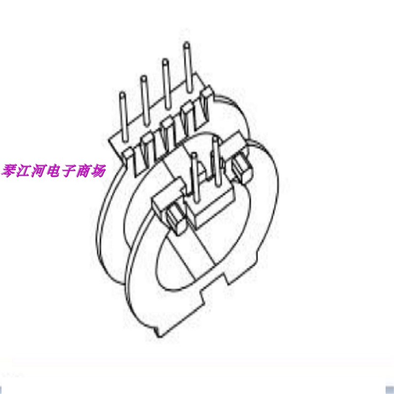 ATQ23变压器高频磁芯+骨架卧式4+2针电源磁芯骨架