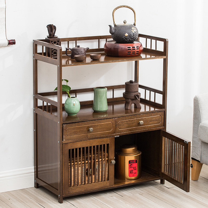 小茶柜茶水柜茶台桌茶边柜置物架客厅实木中式办公室茶叶储物柜子