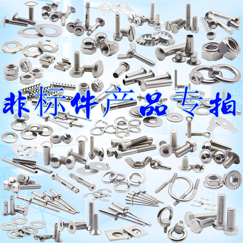 非标定制铆钉定制细牙螺丝螺栓定制螺帽螺母平弹垫一元链接