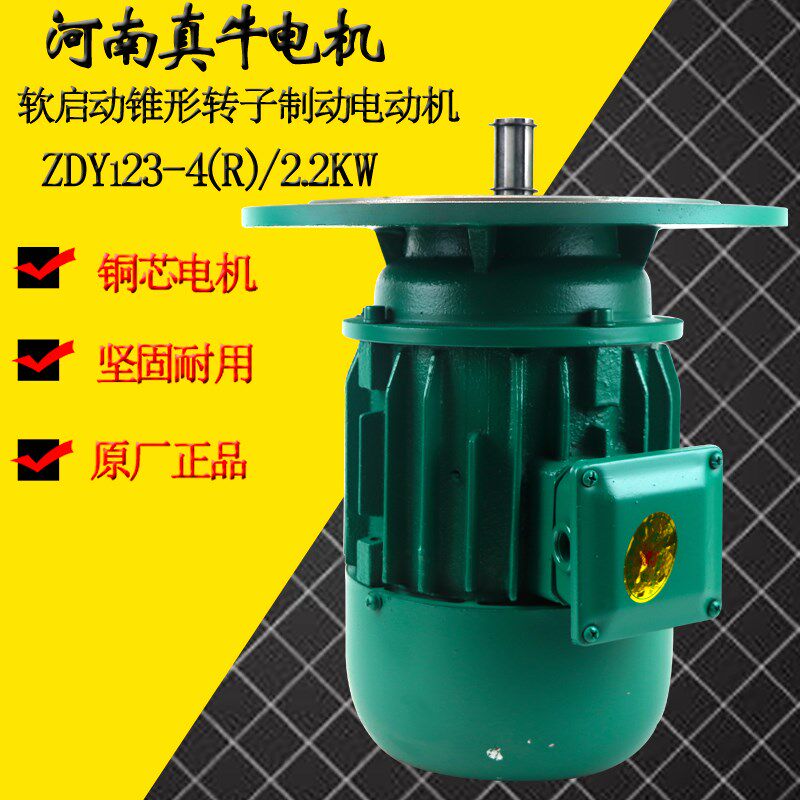 软起动锥形转子制动电机ZDY123-4-2.2KW起重机行车行走运行电机